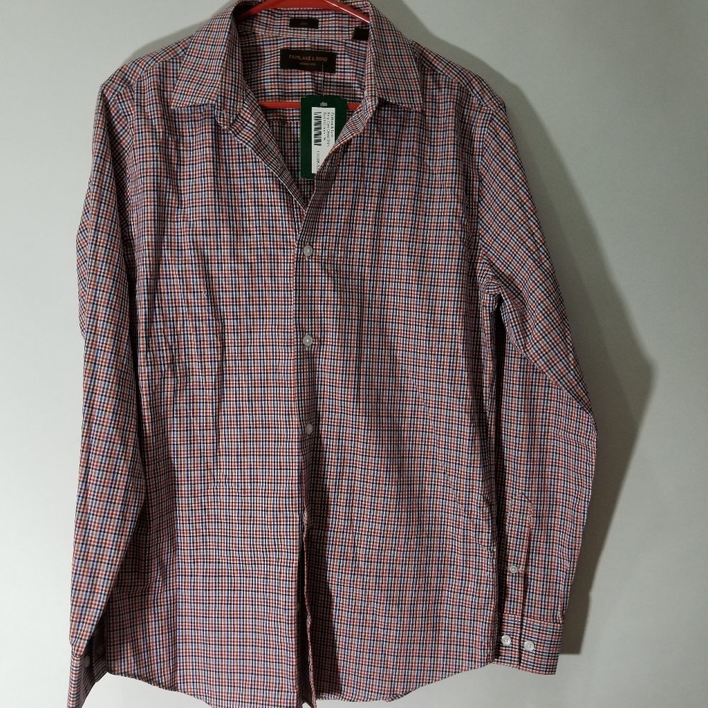 Stitch Fix Plaid button Down Slim fit M NWT